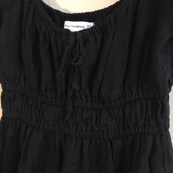 Faithful The Brand 100% Linen Midi Dress 4 Black Spring Festival Party B… - Picture 6 of 11